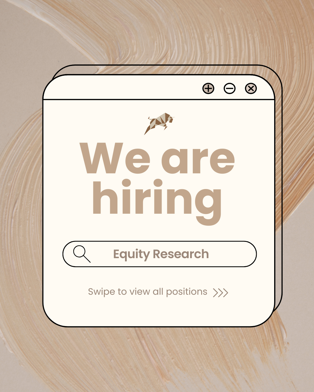 Student club equity research hiring post