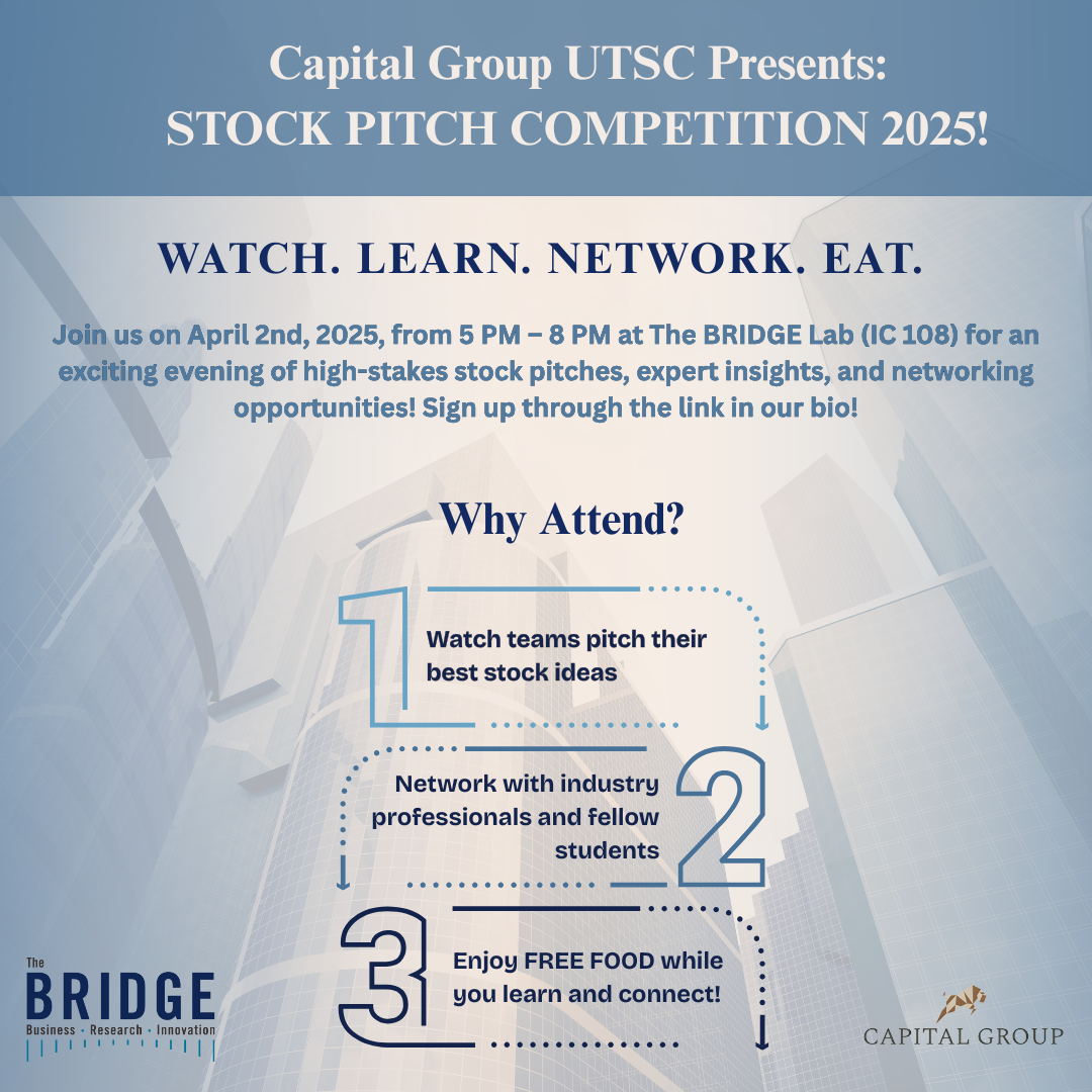 Student club stock pitch event post